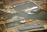 Photographs by Peter Stubbs  - Leith Docks  -  View from above  -  1989