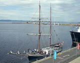 Tall Ship, 'Jean de la Lune' at Western Harbour, Leith  -  June 2006