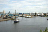 Tall Ship 'Jean de la Lune' passing through Prince of Wales Dock, Leith  -  June 2006