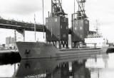 Leith Docks  -  1989  -   The cruise ship Illiria in front of Caledonia Mills