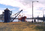 Leith Docks  -  1994 perhaps  -  Reinbek and the oldest crane in Leith Docks