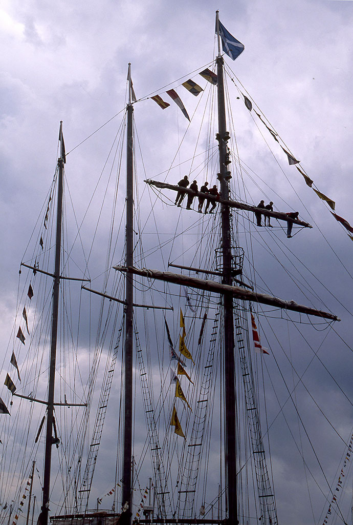 Leith Docks  -  Tall Ship Masts + Sailors