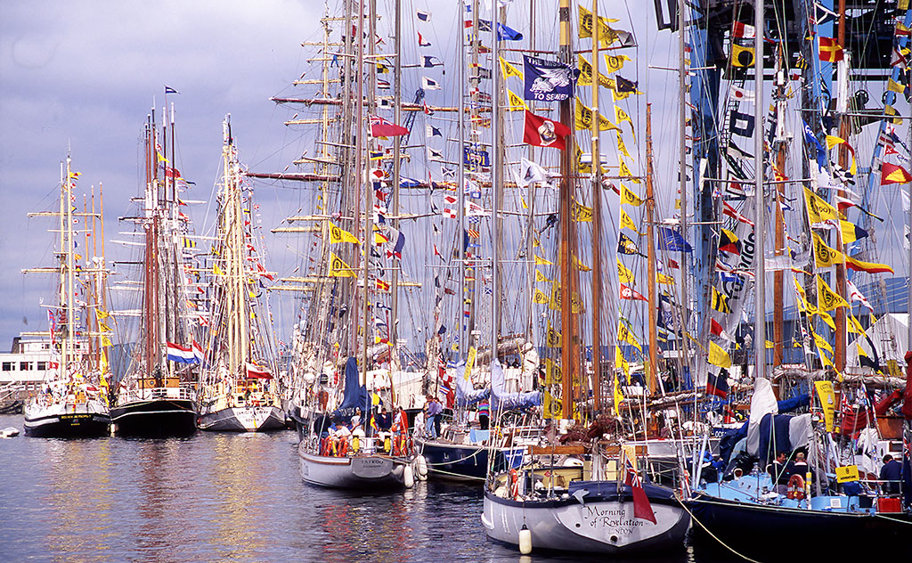 Leith Docks  -  Tall Ships + Flags