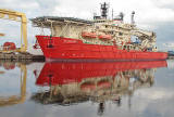 The ship 'Wellservicer' at Prince of Wales Dock, Leith, 2011