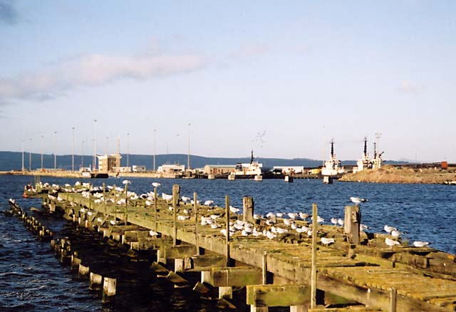 Leith Docks  -  Western Harbour  -  Looking towards the harbour entrance  -   9 November 2004
