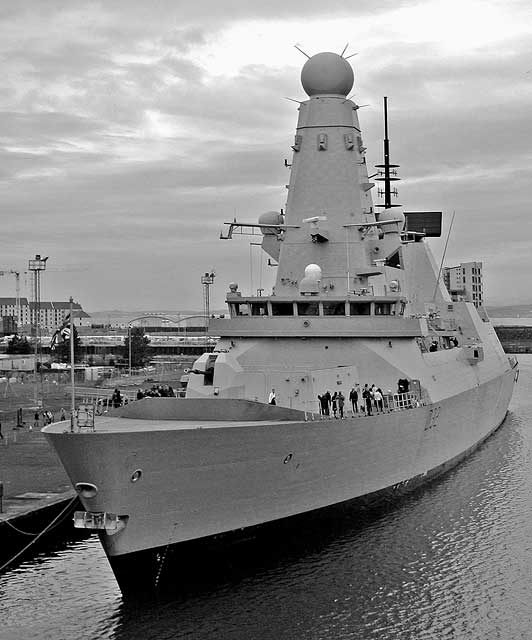 D32, HMS Daring, Type 45 Destroyer at Leith Western Harbour  -  November 21, 2009