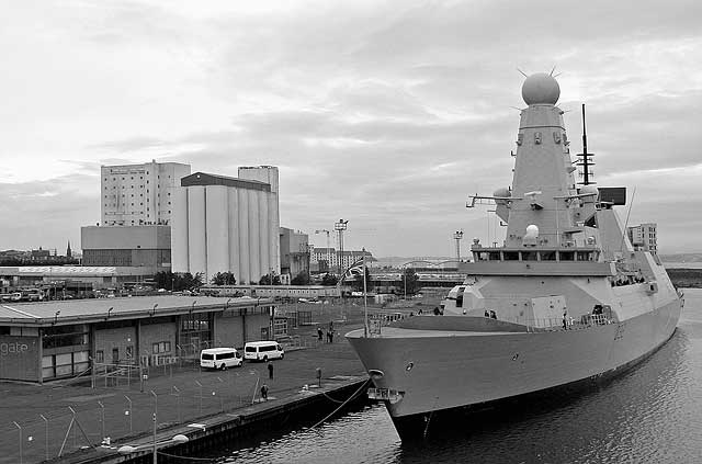 D32, HMS Daring, Type 45 Destroyer at Leith Western Harbour  -  November 21, 2009