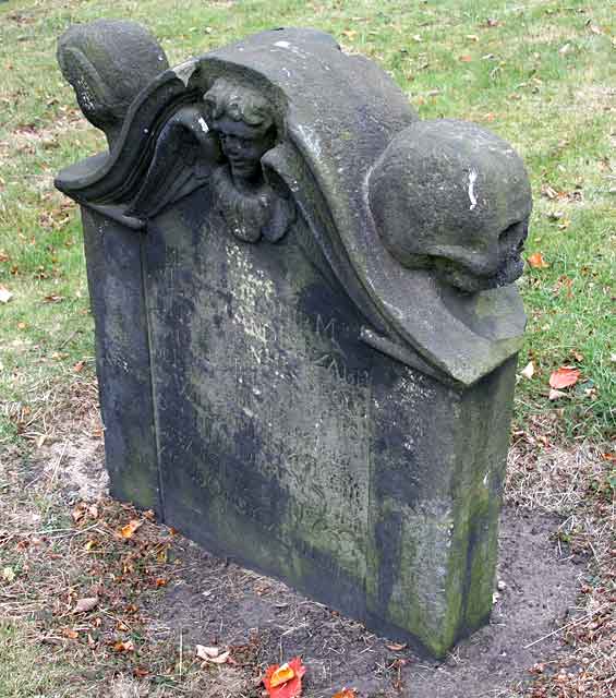 Gravestone in North Leith Graveyard  -  James Home, died 1758