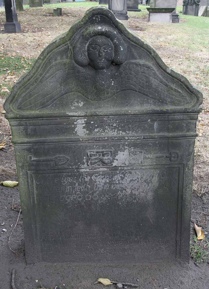 Gravestone in North Leith Graveyard  -  John Wilson, died 1713