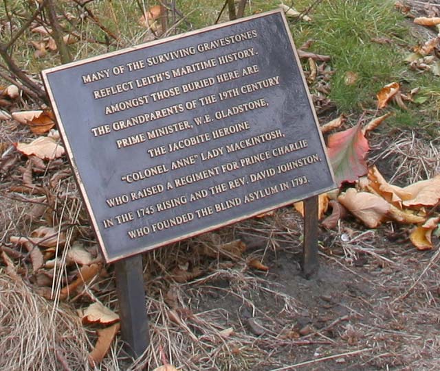 Notice at the Entrance to North Leith Cemetery