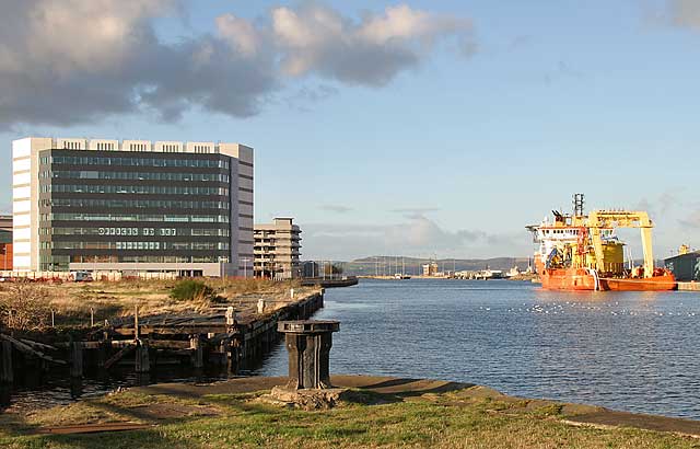 A ship, possibly Normand Pioneer, in Prince of Wales Dock, Leith  -  November 2005