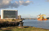 A ship, possibly Normand Pioneer, in Prince of Wales Dock, Leith  -  November 2005