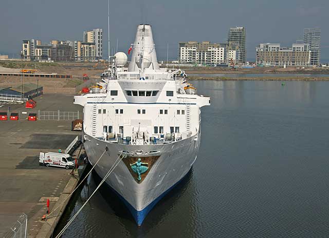 The cruise liner, Europa at Leith Western Harbour