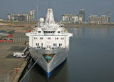 The cruise liner, Black Prince at Leith Western Harbour