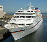 The cruise liner, Europa at Leith Western Harbour