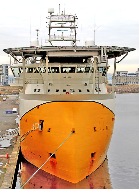 Multipurpose Offshore Vessel, Reef Despina at Leith Western Harbour, January 2013