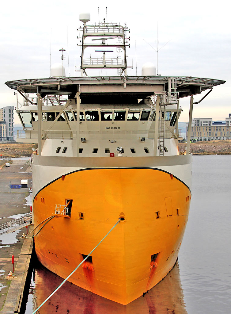 Multipurpose Offshore Vessel, Reef Despina at Leith Western Harbour, January 2013