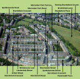 Marchmont, view from helicpoter  -  with key