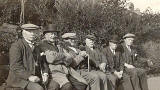 Archibald Veitch with friends at Marrionvale Park  -  early 1940s 