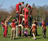 At the Meadows  -  Preparing for the Beltane Festival on Calton Hill the following evening