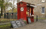 The Meadows  -  This is one of several old Edinburgh Police Boxes that have been converted into Coffee Kiosks