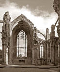 The Ruin of Melrose Abbey in the Scottish Borders