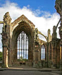 The Ruin of Melrose Abbey in the Scottish Borders