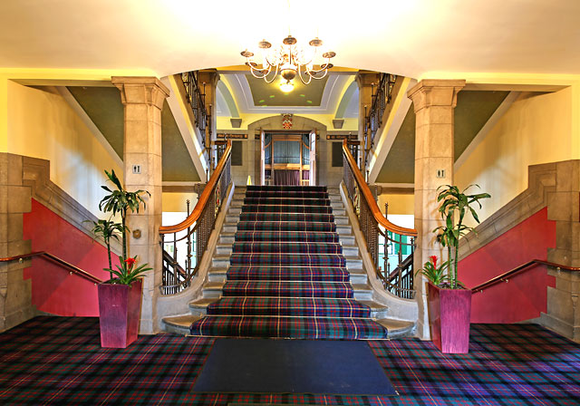Merchiston Castle School  -  Entrance Staircase leading to the Hall