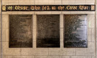 Merchiston Castle School  -  War Memorial (to the right of the entrance to the Hall)