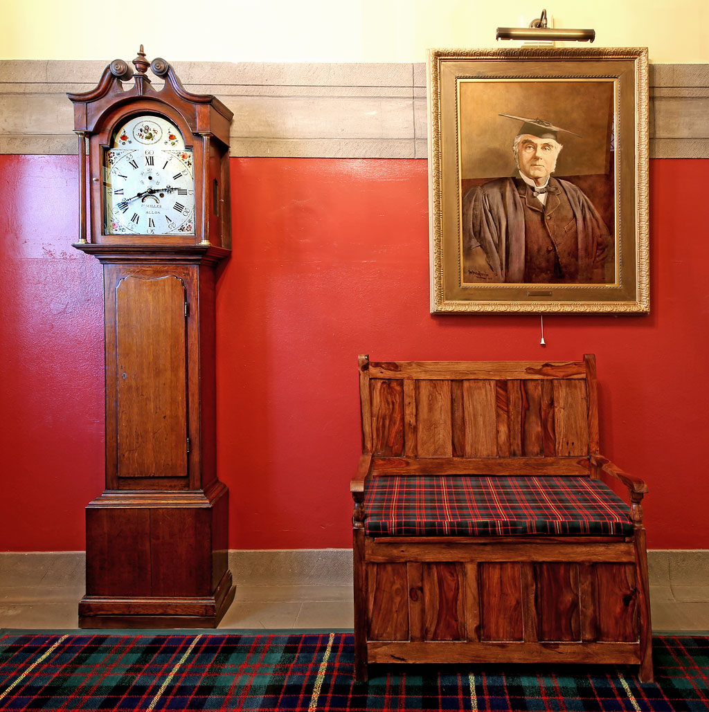 Merchiston Castle School  -  View of Gibson House through a window in the main school building 