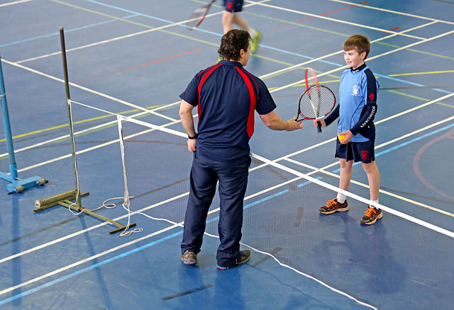 Merchiston Castle School  -  Tennis Lesson  -  February 2013