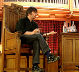 Ian Rankin giving a talk and signing books at Merchiston Castle School, Colinton  -  February 2013