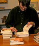 Ian Rankin giving a talk and signing books at Merchiston Castle School, Colinton  -  February 2013