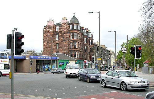 Photograph by Sarah Dalrymple, Edinburgh  -  2007  -  Morningside Clock and Morningside Station