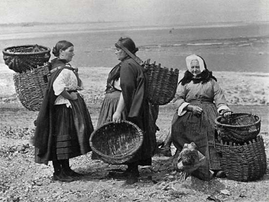 Musselburgh Fishwives  -  A Carbon Print
