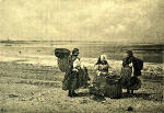 Musselburgh Fishwives by the shore  -  Photographed during the Photographic Convention of the UK in Edinburgh, 1892