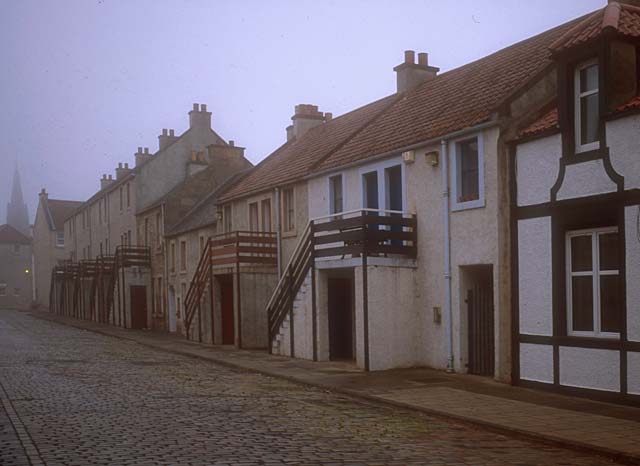 Newhaven Main Street  -  A foggy day in June 2003