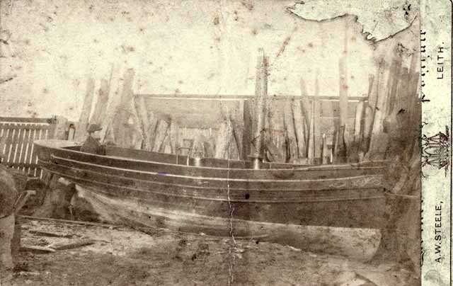 Robert Hume, Newhaven Pilot and his steam pilot boat, c.1875