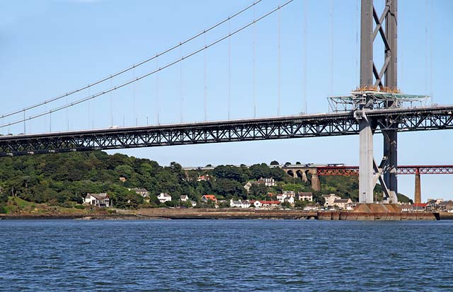 North Queensferry and Forth Road Bridge -  from Firth of Forth