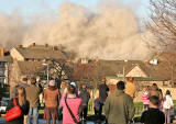 Oxgangs  -  The day of the demolition of high-rise flats, Allermuir Court and Caerketton Court