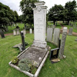 Lafayette's Gravestone on a small mound near the entrance to  Piershill Cemetery, Edinburgh