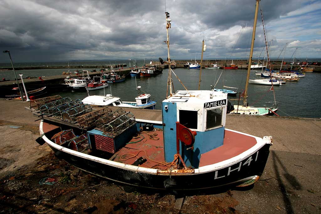 Stormy sky over Port Seton Harbour  -  Crystal Sea