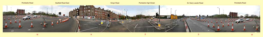 Portobello Roundabout - Panorama  -  April 2009