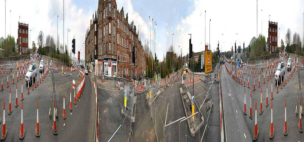 Portobello Roundabout - Panorama  -  April 2009