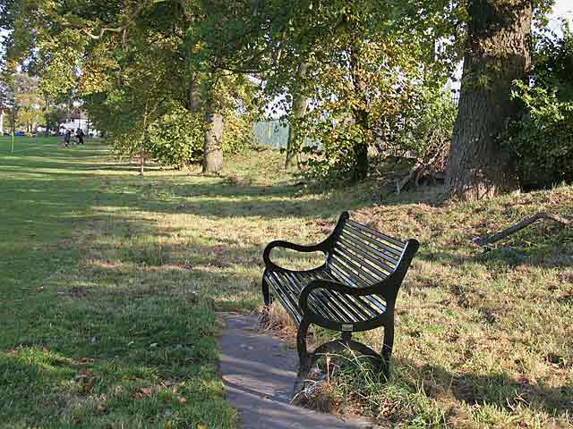 Portobello Park  -  Park Bench beside the Football Pitch  -  October 2007