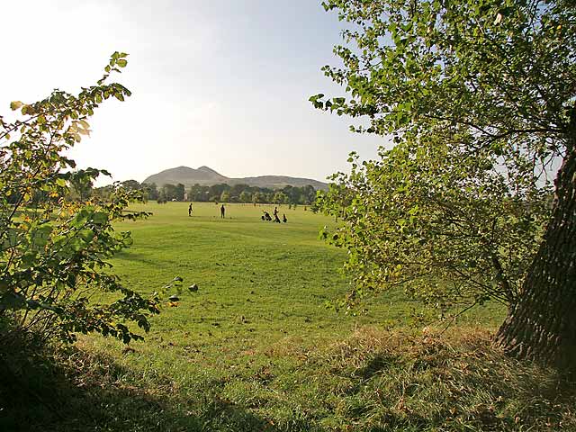 Portobello Golf Course with Arthur's Seat in the background  -  October 2007