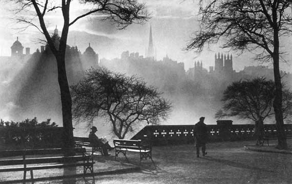 A Misty November Day in Princes Street Gardens  -  The 1950s