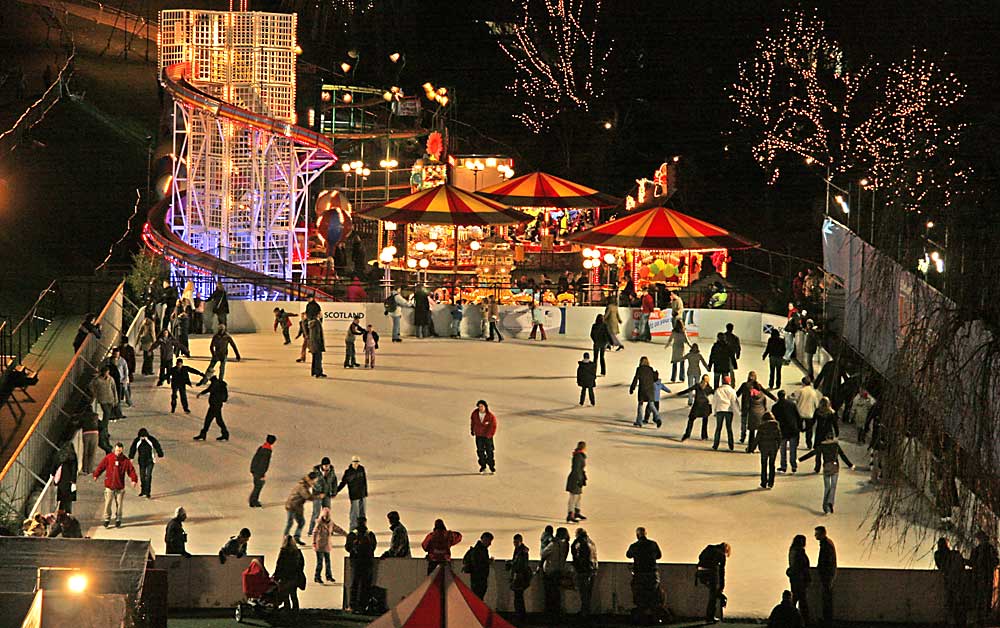 Edinburgh, Christmas 2005  -  Winter Wonderland Ice Rink and Helter Skelter