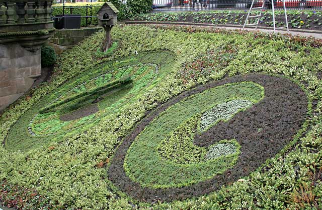 The Winter Floral Clock  in Princes Street Gardens  -  January 8, 2007