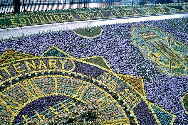 Floral Clock in Princes Street Gardens  -  1958